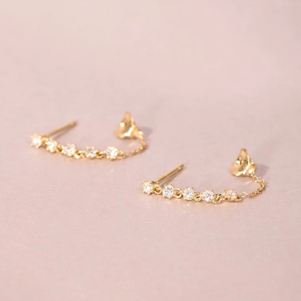 Catbird Gold Comet Diamond Earring (Single) - Picture 2 of 6
